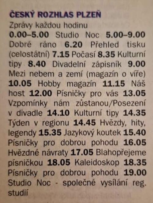 ČRo Plzeň, 25.2.2017 (v 15:35 hod.)