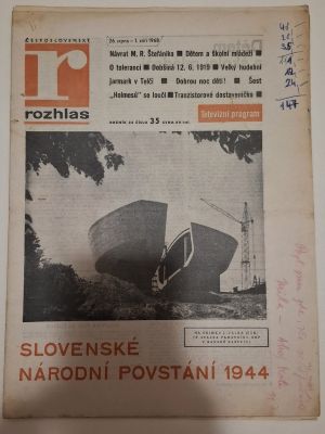obálka časopisu Československý rozhlas č.35, datum vydání 19.8.1968