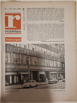 obálka časopisu Československý rozhlas č.39, datum vydání 16.9.1968