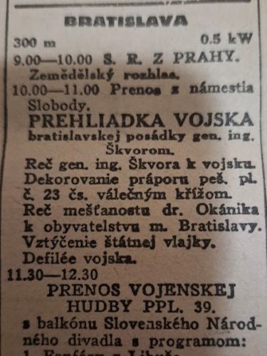 stanice Bratislava 28.10.1927