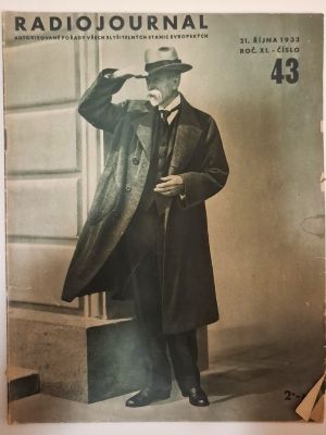 obálka časopisu RADIOJOURNAL s programem na 28.10.1933
