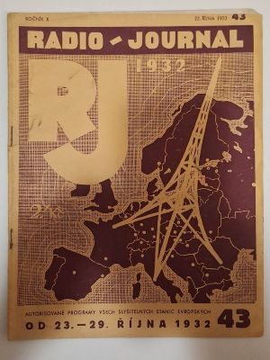 obálka časopisu Radio-Journal s programem na 28.10.1932