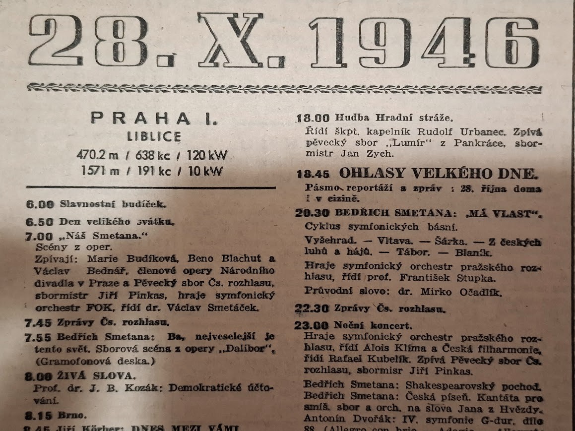 stanice Praha I., 28.10.1946