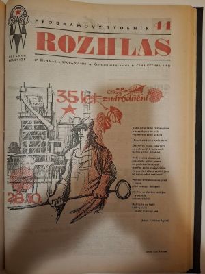 obálka časopisu ROZHLAS s programem na 28.10.1980