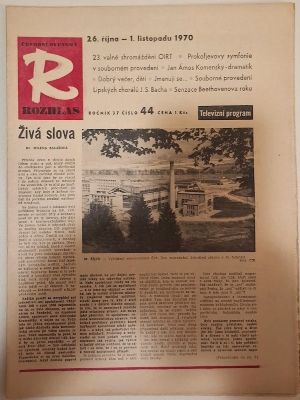 obálka časopisu ROZHLAS s programem na 28.10.1970