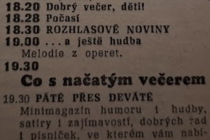 program stanice Praha, 27.kvetna 1972