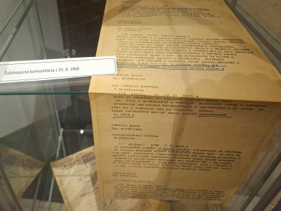 dálnopisná komunikace z 21.8.1968